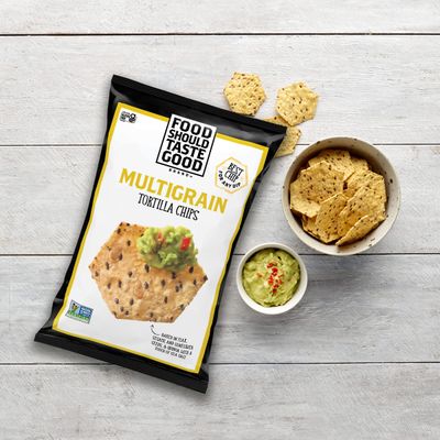 Food Should Taste Good, Tortilla Chips, Multigrain, Gluten Free Chips, 5.5 oz (Pack of 12)