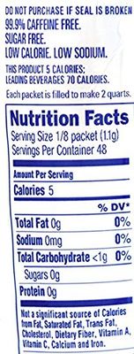 Crystal Light Decaf Iced Tea Drink Mix, Natural Lemon Flavor (12-Quart), 1.5-Ounce Packages (Pack of 4)