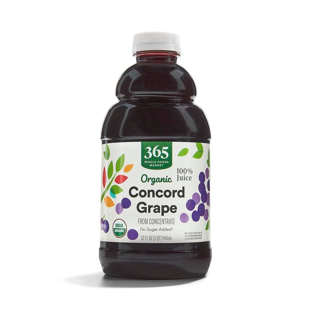 365 by Whole Foods Market, Organic 100% Juice from Concentrate, Concord Grape, 32 Fl Oz
