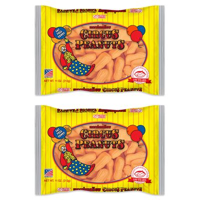 Melster Candies - Classic Marshmallow Circus Peanut Candies - Fat Free, Iconic and Nostalgic Sweet Treats - 11 oz. Bags - 2 Pack