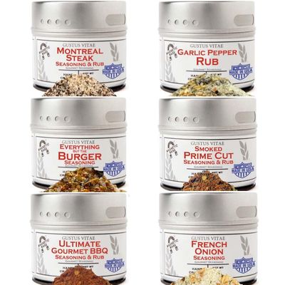 Gourmet Steak &amp; Beef Seasoning Gift Set - Six Pack