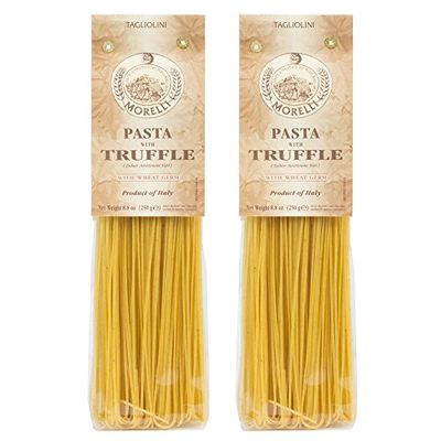 Morelli Truffle Tagliolini Italian Pasta - Gourmet Pasta - Handmade in Small Batches - Imported Italian Pasta Noodles - Durum Wheat Semolina Pasta - 8.8 Ounce / 250g (2 Pack)