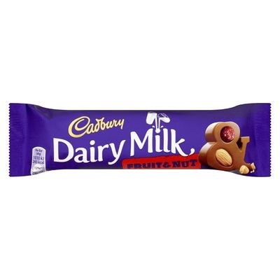 Cadbury Dairy Milk Fruit and Nut Chocolate Bar, 49 g (Pack of 6)