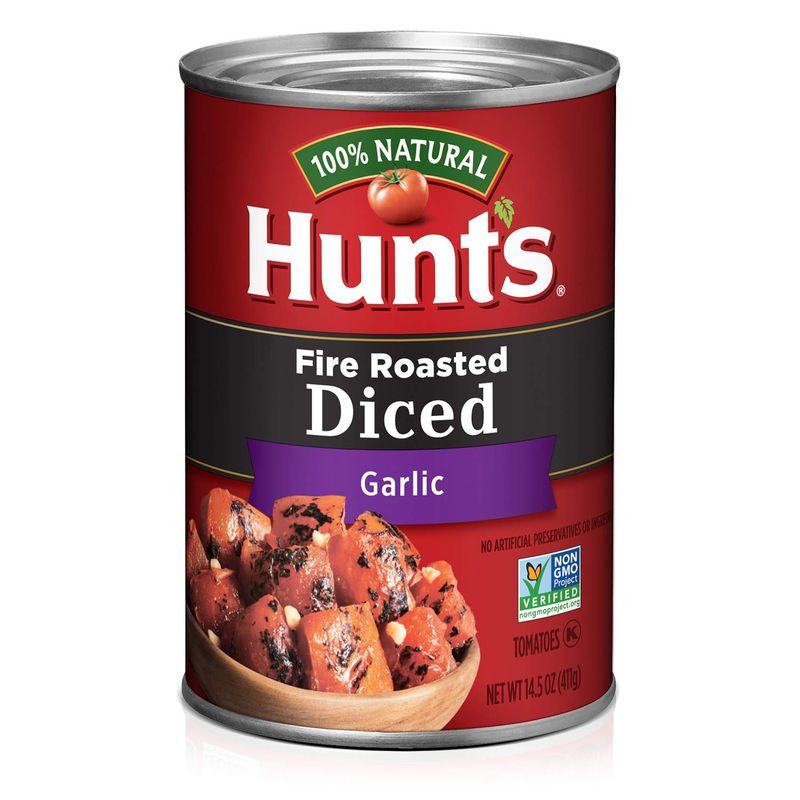 Hunt&#39;s Fire Roasted Diced Tomatoes with Garlic, 14.5 Oz