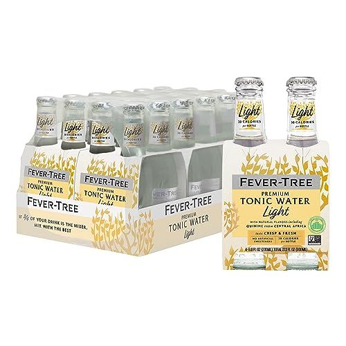 Fever-Tree Refreshingly Tonic Water, Light, 6.8 Ounce 200 ml (Pack of 24)