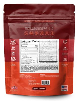 HLTH Code Complete Meal Replacement Shake - Healthiest Meal Replacement = Healthiest You | Keto Friendly | High Protein | Low Carb | Collagen | Gluten Free | Chocolate Macadamia (15 servings)