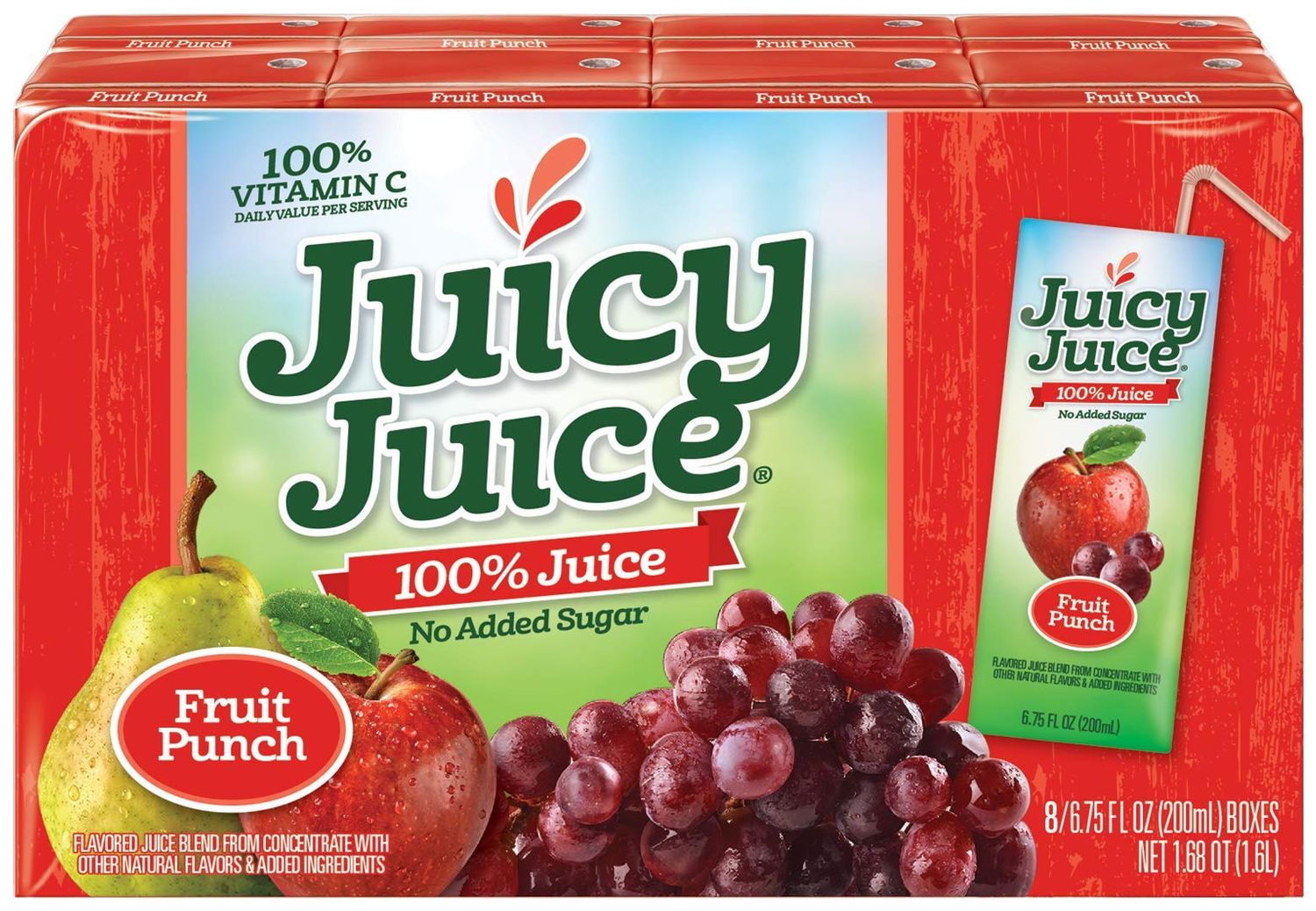 Juicy Juice Fruit Punch Single Serve Box, 54 Fluid Ounce -- 4 per case.
