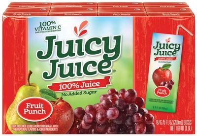 Juicy Juice Fruit Punch Single Serve Box, 54 Fluid Ounce -- 4 per case.