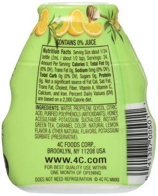 4c Totally Light Green Tea Liquid Water Enhancer 1.62 Fl Oz (4 Count)