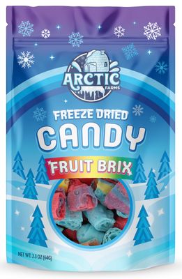 Arctic Farms Freeze Dried Candy Fruit Roll Bagged and Boxed (Assorted Flavors) (2.3oz) (Assorted Brix)