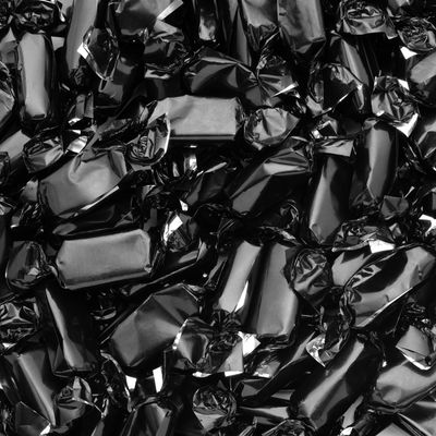Candy Envy - Black Wrappers Individually Wrapped - Toffee Milk Caramels - 2 Pound Bag - Approx. 190 Pieces