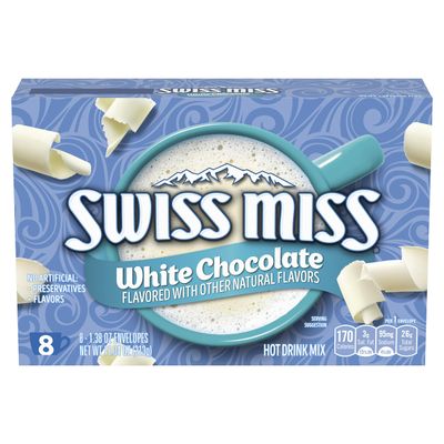 Swiss Miss Indulgent Collection White Chocolate Flavored Hot Drink Mix, 1.38 oz. 8-Count (Pack of 12)