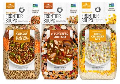 Frontier Soups Hearty Meals 3 Flavor Variety Bundle: (1) Indiana Harvest Sausage &amp; Lentil, (1) Minnesota Heartland 11-Bean and (1) Illinois Prairie Corn Chowder, 16 oz each (3 Bags Total)