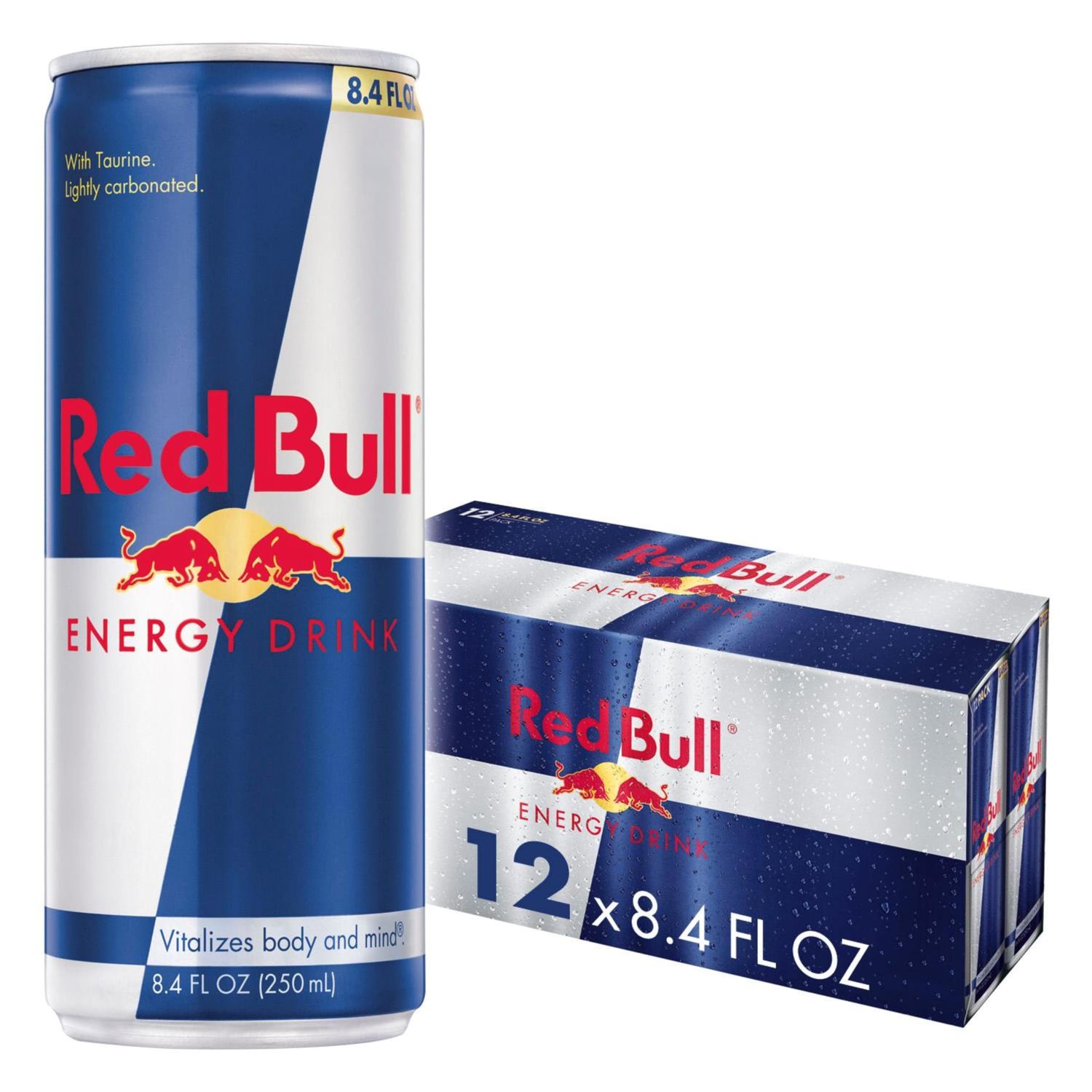 Red Bull Energy Drink with 80mg Caffeine plus Taurine &amp; B Vitamins, 8.4 Fl Oz, Pack of 12 Cans