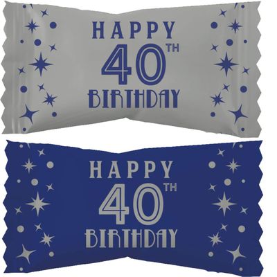 Party Sweets By Hospitality Mints 40th Birthday Buttermints, 7-Ounce Bags (Pack of 6)