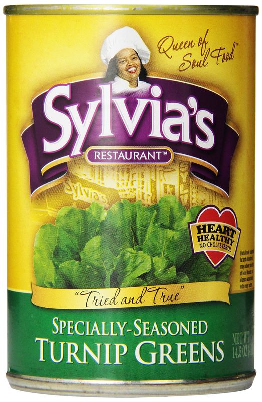 Sylvia&#39;s Specially-Seasoned Turnip Greens, 14.5 Ounces Cans (Pack of 12)