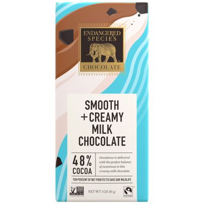 Endangered Species Chocolate Bars | Milk Chocolate | 48% Cocoa, smooth and creamy sweetness | Gluten Free &amp; No artificial sweeteners | 3 Ounce Bars (12 Pack)