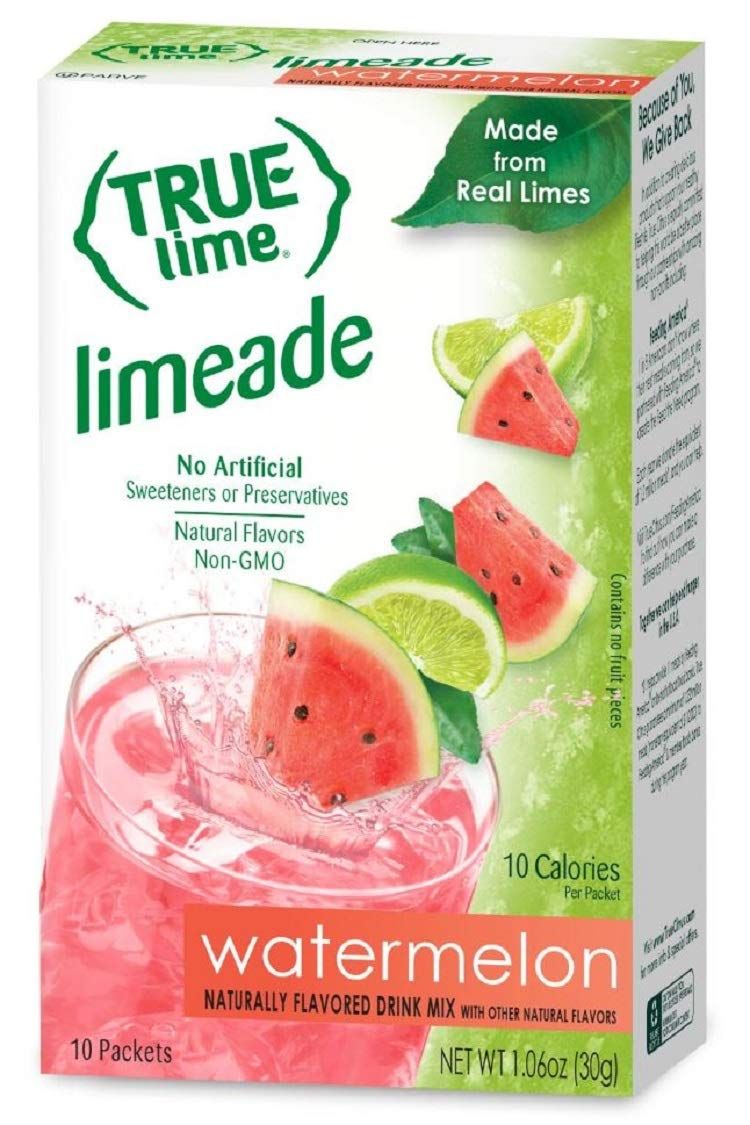 True Citrus True Lime Watermelon Aqua Fresca, 10 Count (Pack of 12)
