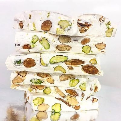 Andy Anand Mixed Nut Soft Brittle Nougat - Nougat Candy Turron Made with Wildflower Honey &amp; Taste in Every Bite - Luxuriously Creamy Feel Almond Brittle - Made in Europe Gluten Free Candy 7 Oz