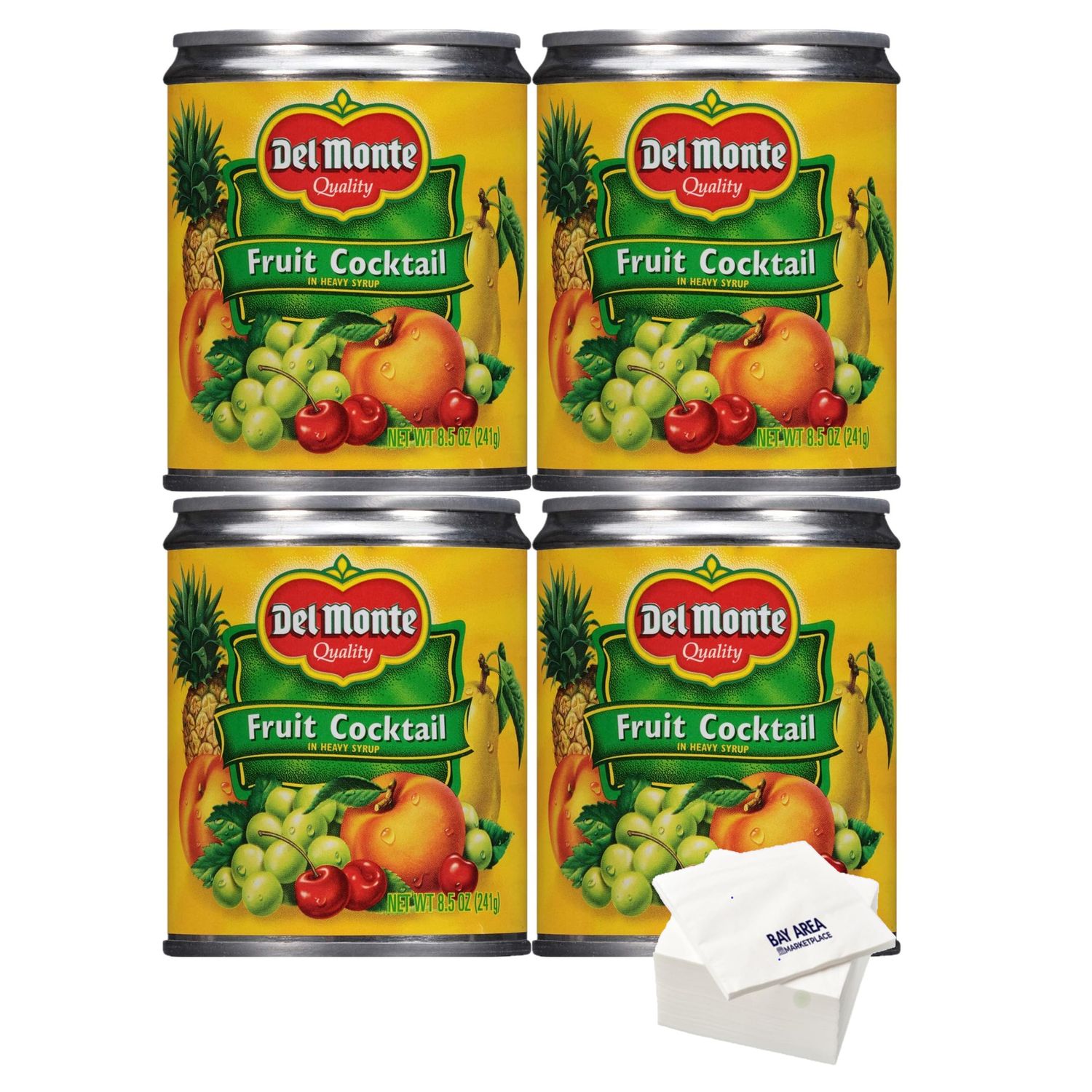 Del Monte Canned Fruit Cocktail in Heavy Syrup 85 Ounce Pack of 4