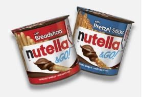 Nutella GO Hazelnut and Cocoa Spread with Breadsticks Snack Pack 18 oz each 8 Pack Nutella GO Hazelnut and Cocoa Spread with Pretzel Sticks Snack Pack 18 oz each Bulk 8 Pack ZiQ Bag Clip 1 pc