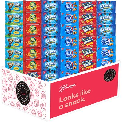 Oreo, Chips Ahoy, Ritz, Nutter Butter, Teddy Grahams Variety Pack - Nabisco Cookies Assortment Bulk - Care Package Gift Box (40 Count)