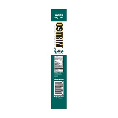 Ostrim Grass-Fed Beef &amp; Elk Jerky Snack Sticks-Sweet &amp; Spicy Flavor, 1.5 oz (Pack of 10)
