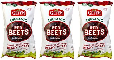 Gefen Organic Red Beets, Whole, Peeled, Cooked &amp; Ready to Eat, 1.1lb (3 Pack)