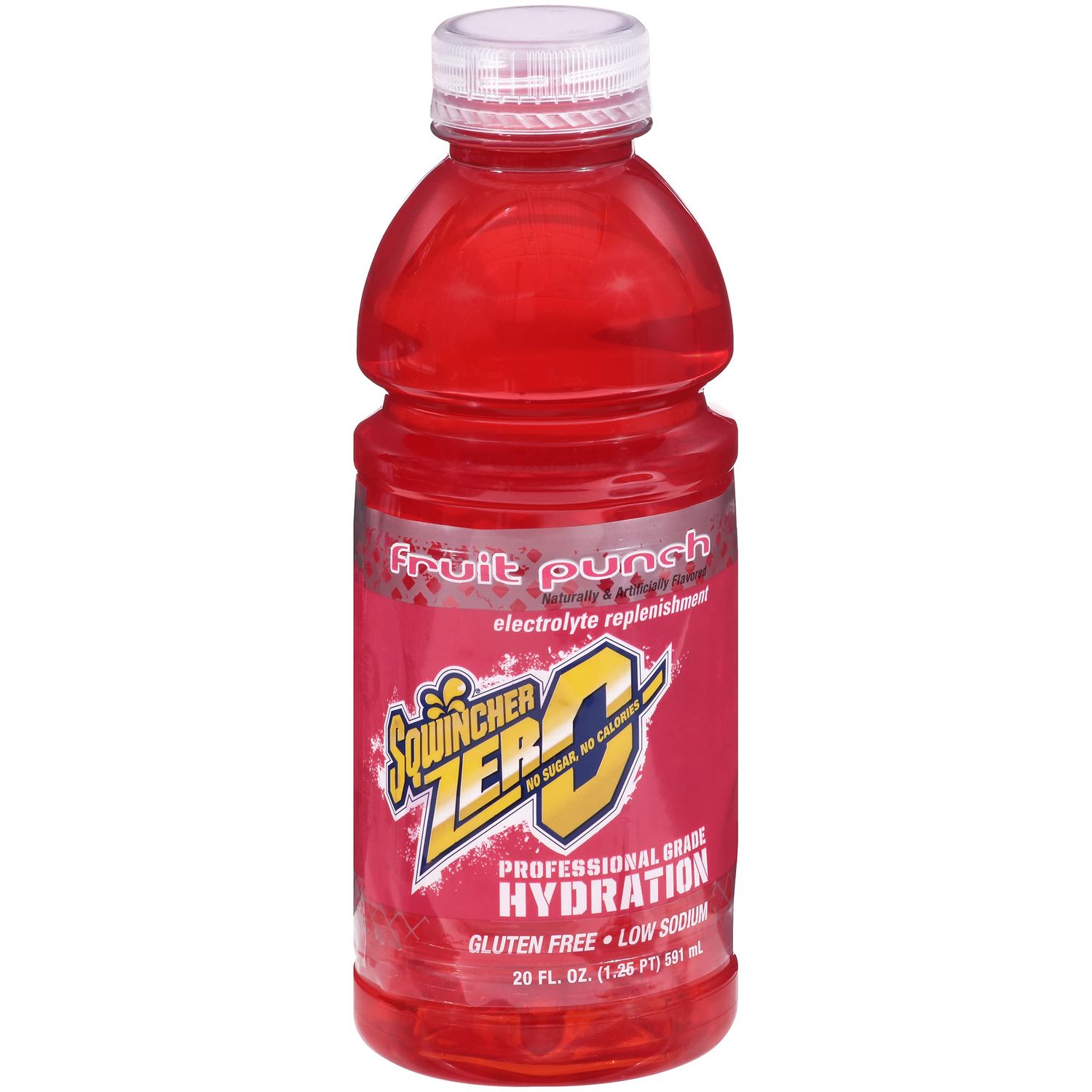 Sqwincher Zero, Fruit Punch, 20 fl oz (Case of 24)