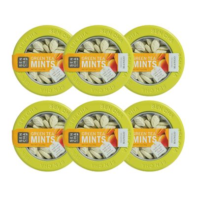 SEN CHA Naturals Green Tea Mints, Tropical Mango, 1.2 oz (Pack of 6)