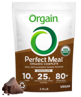 Orgain Perfect Meal, Organic, Vegan Meal Replacement Protein Powder, Chocolate - 25g Plant Based Protein, 80+ Superfoods, 1B Probiotics &amp; 10g Fiber, Adaptogens &amp; Ashwagandha - 2.16lb