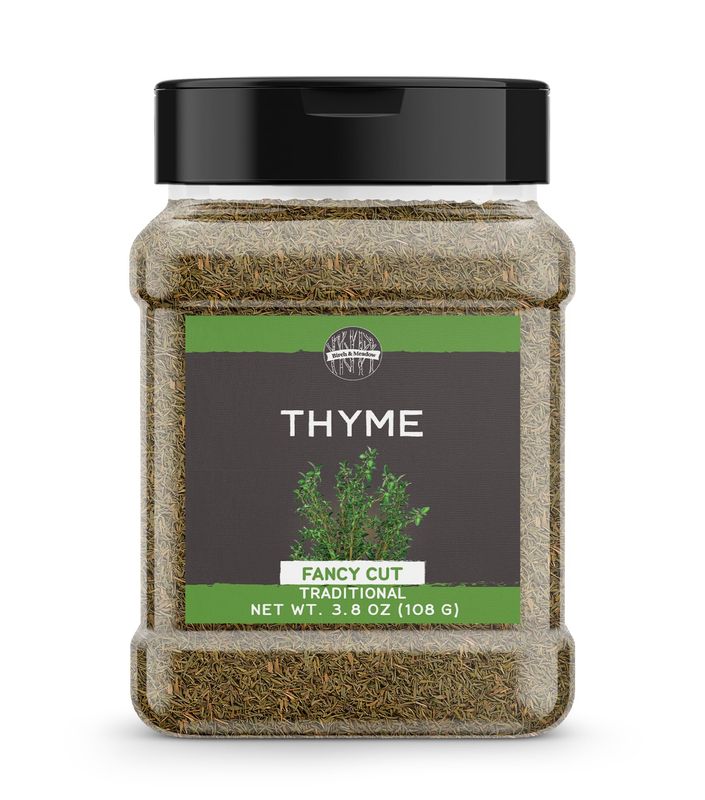 Birch &amp; Meadow Fancy Cut Thyme Leaves, 3.8 oz, Aromatic, Traditional