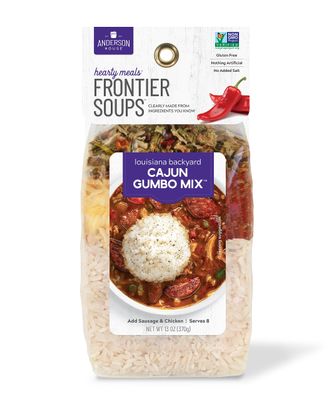 Frontier Soups Hearty Meals louisiana backyard Cajun Gumbo, 13 oz, 2 pk