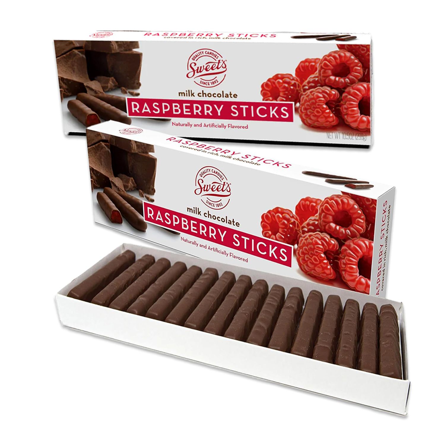 Sweets Raspberry Milk Chocolate Sticks 2 Pack, Chocolate Candy, Chocolate Box, Chocolate Covered Fruit, Box of Chocolates, Chocolate Raspberry Candy, Fruit Sticks, Sweet Sticks