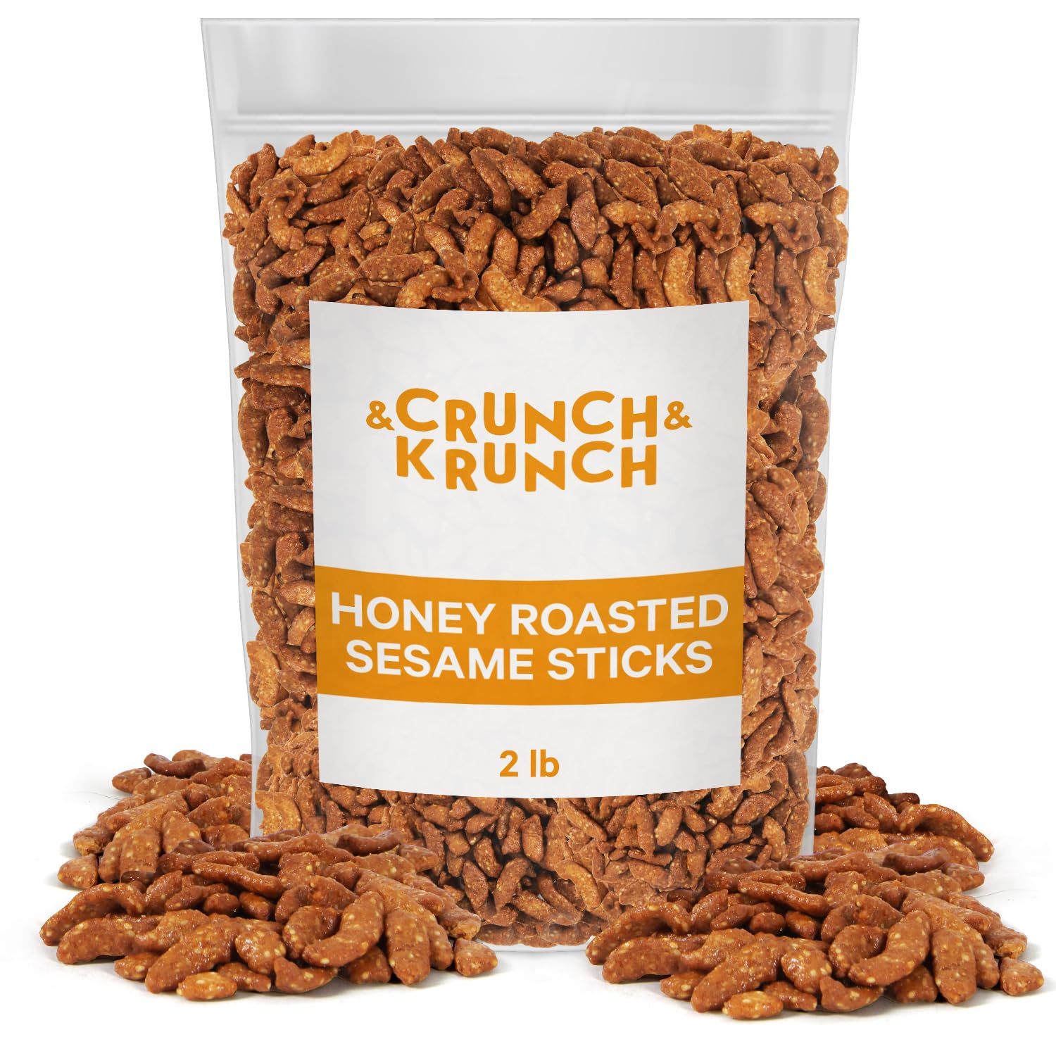 Sesame Sticks Honey Roast Flavor - Delicious and Fresh Sesame Sticks Snacks with the Perfect Mix of Sweet and Salty Flavor for Midday Snacking, Office On-The-Go Indulgence, 2LB