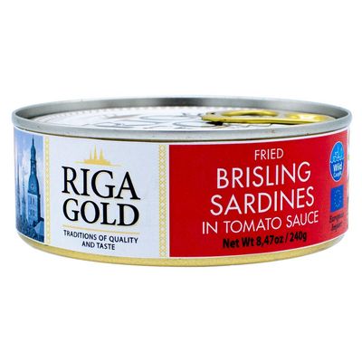 MW Polar Fried Brisling Sardines In Tomato Sauce, 8.47 Oz (Pack of 24)