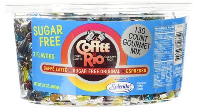 Adams &amp; Brooks, Inc. Coffee Rio Sugar Free Coffee Candy - Sugar Free Candy - Individually Wrapped Candy -130 Count