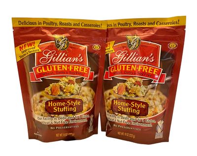 Gillian&#39;s Gluten Free Home Style Stuffing 2 pack for Thanksgiving and Christmas Holiday Dinner