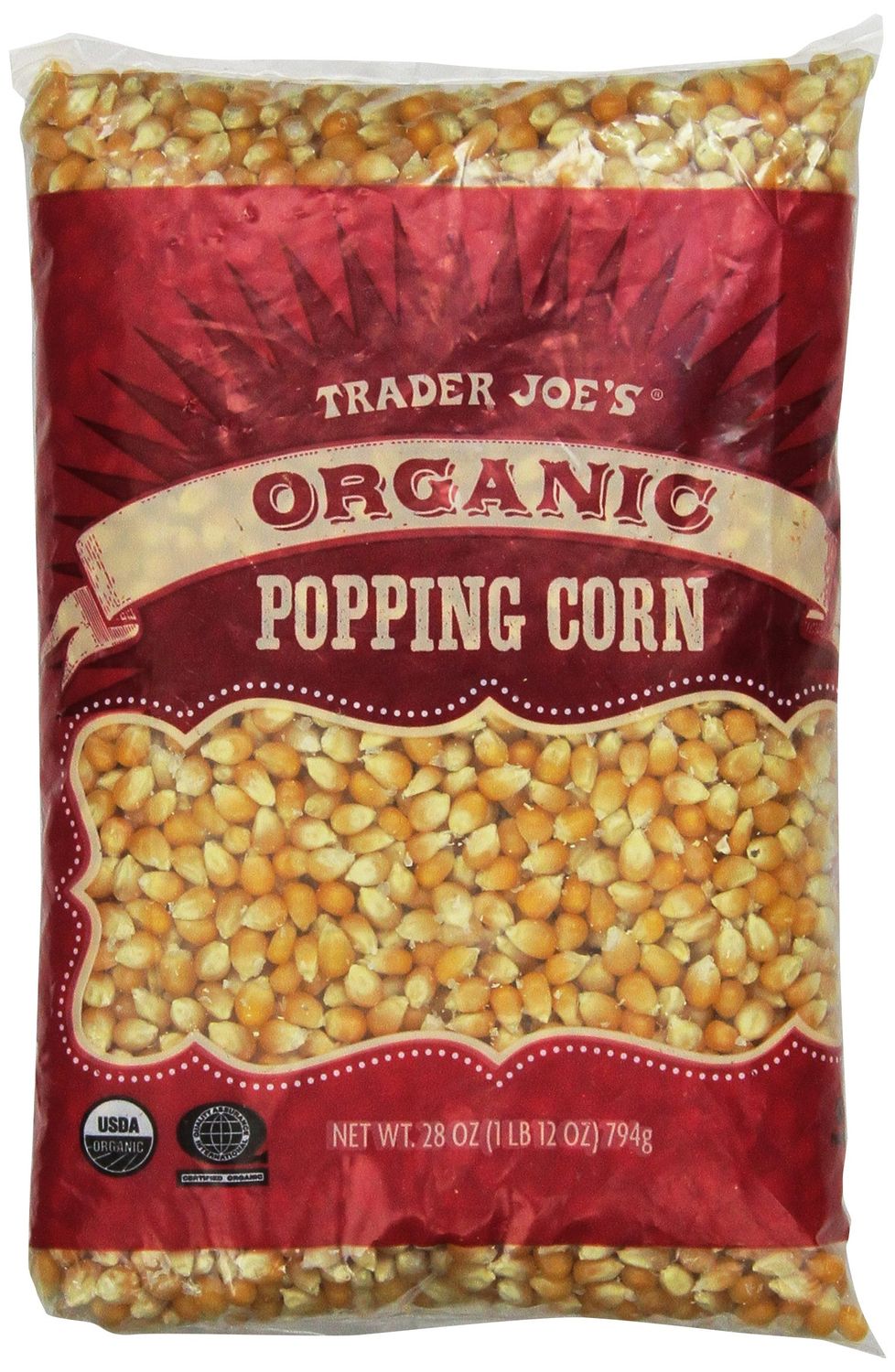 Trader Joe&#39;s Organic Popping Corn 28 oz ( 1 lb 12 oz )794g