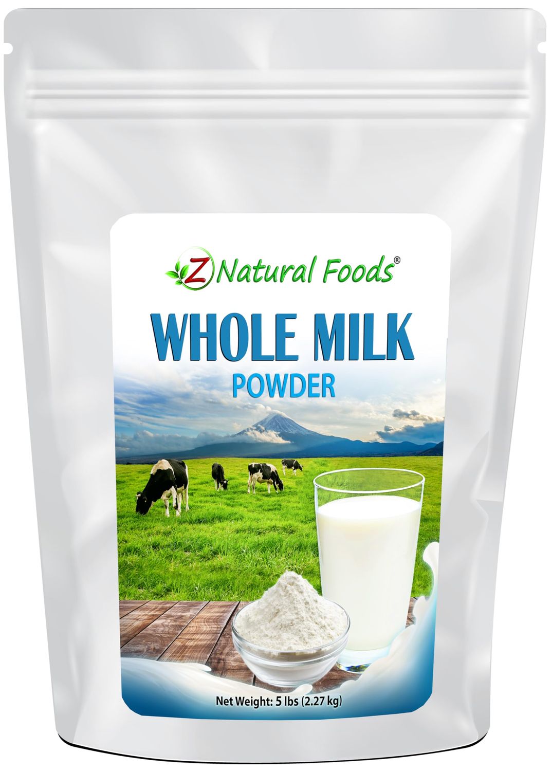 Z Natural Foods Premium Whole Milk Powder - Powdered Milk for Baking, Cooking, Drinks - Dry Milk Powder, Pasteurized, Non-GMO, Gluten-Free, Kosher-Certified, 5 lbs