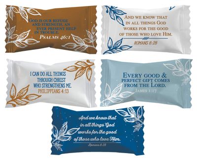 The Dreidel Company Bible Verses Buttermints, Mint Candies, After Dinner Mints, Butter Mint Candy, Fat-Free, Individually Wrapped (55 Pieces)