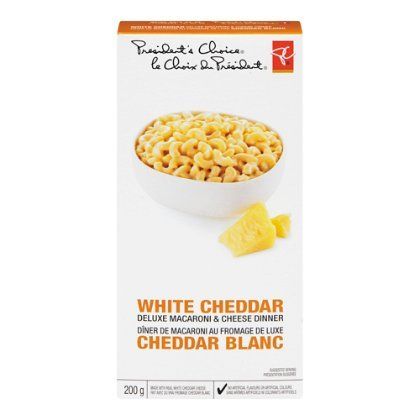 Presidents Choice White Cheddar Deluxe Macaroni &amp; Cheese Dinner 200g {Imported from Canada}
