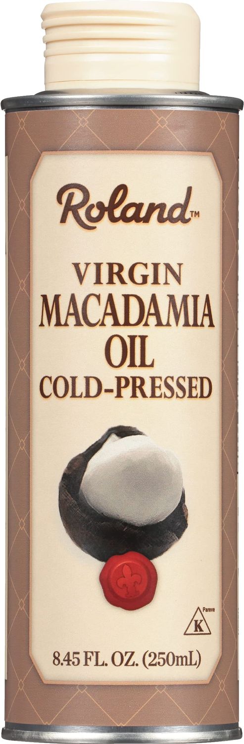 Roland Foods Virgin Macadamia Oil, Cold Pressed, Specialty Imported Food, 8.45 Fl Oz Can