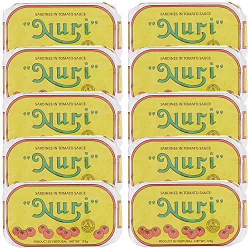 NURI Portuguese Sardines in Tomato Sauce - 10 Pack - (4.4 oz cans)