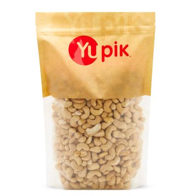 Yupik Roasted Unsalted Whole Cashews, 2.2 lb, Gluten-Free, Kosher, Vegan, Crunchy Nuts, Lightly Roasted, No Added Salt, Source of Protein &amp; Iron, Savory Snacks