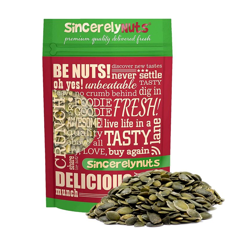 Sincerely Nuts Pumpkin Seeds (Pepitas) Unsalted No Shell (5lb bag)| Delicious Natural Superfood Snack | Great Source of Vitamins &amp; Minerals Including Zinc &amp; Magnesium | Kosher, Vegan, Gluten Free