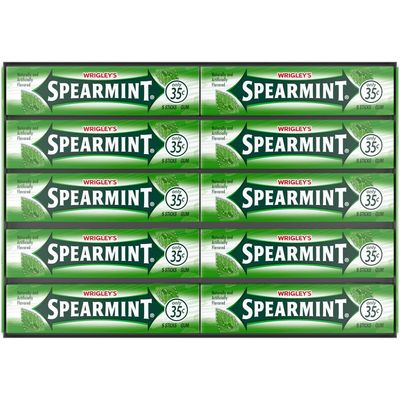 Wrigley's Gum, Spearmint, 5 Count (Pack of 40)