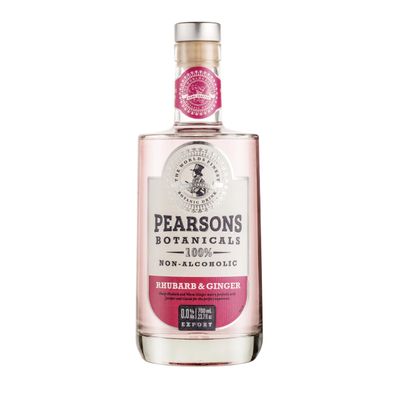 Pearsons Botanicals Rhubarb &amp; Ginger Non Alcoholic Gin, Award Winning Spicy and Warming Blend, Non Alcoholic Spirits - Halal, Low Sugar, and Gluten-Free, Part of the Spirits of Virtue Range (700ml)