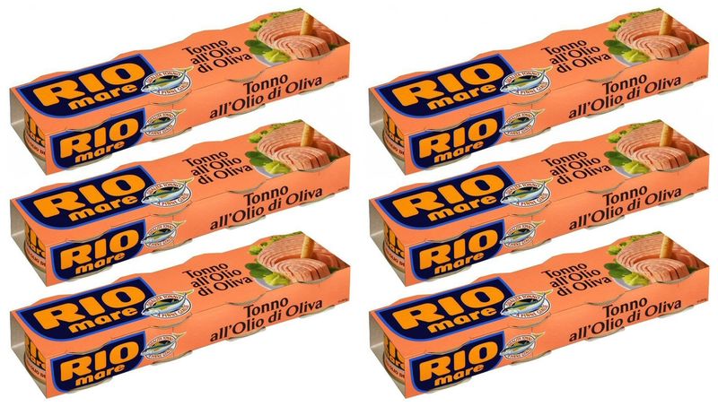 Rio Mare: Tuna Fish in Olive Oil, Yellowfin Tuna Quality - 80g (2.82oz) Cans (Pack of 24, 4.23lb Total) [ Italian Import ]