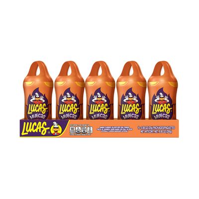 Lucas Muecas Lollipop Mango Flavor Candy, 0.96oz - 10 Pieces Pack for Treats, Snack, Parties, Piatas